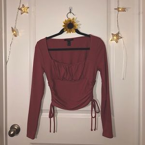 Forever 21 long sleeve top, size S, dusty rose